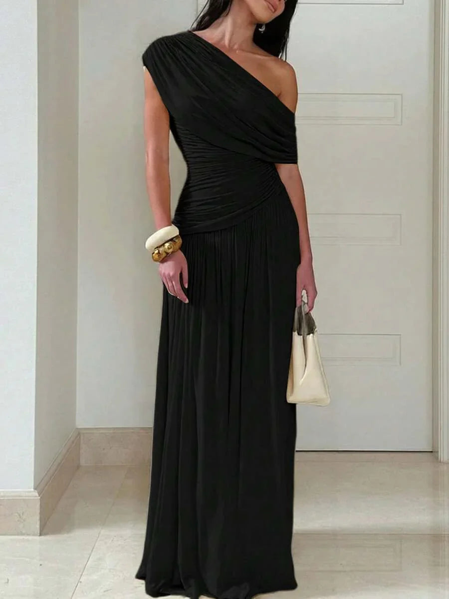 ZÉPHYR — One-Shoulder Ruched Maxi Dress