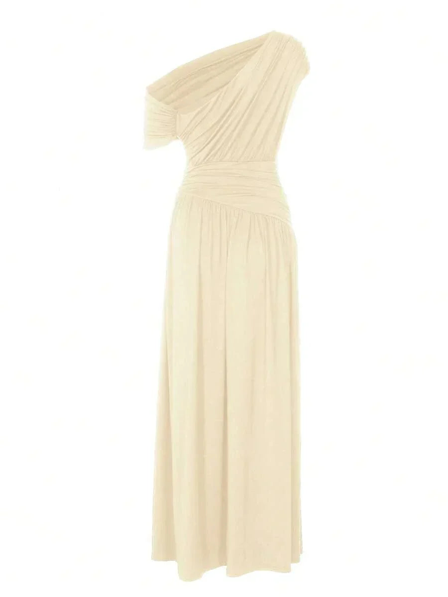 ZÉPHYR — One-Shoulder Ruched Maxi Dress