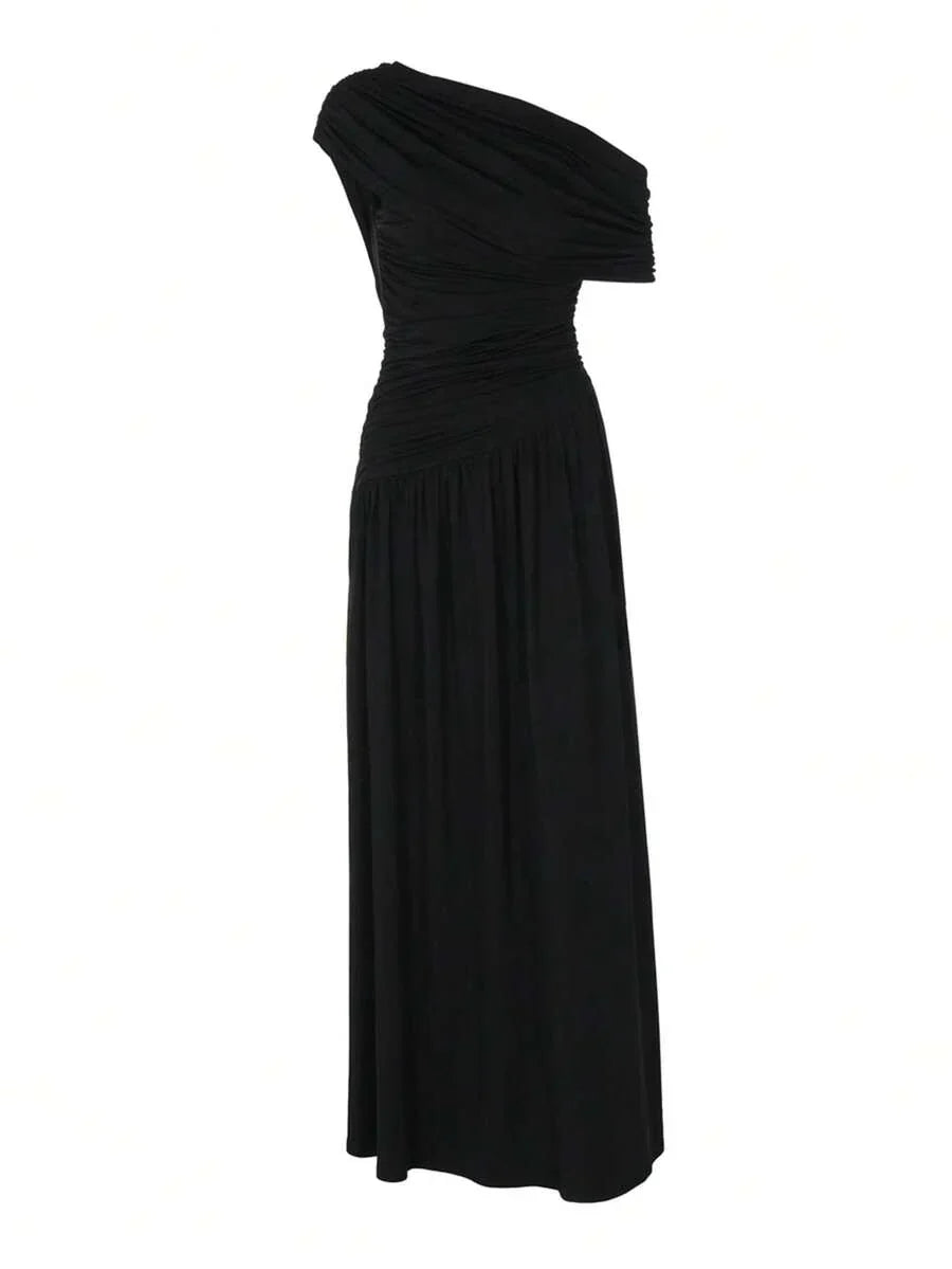 ZÉPHYR — One-Shoulder Ruched Maxi Dress